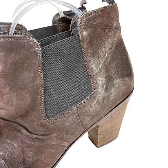 PAUL GREEN Genuine Leather Chunky High Heels Ankle Booties Boots Stretch sz 9.5 - Picture 8 of 16